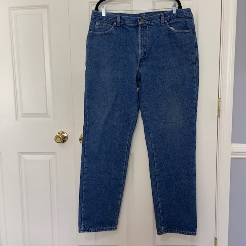 L.L. Bean Men's Flannel Lined Winter Jeans Denim 40x34 Outdoors Heritage Utility